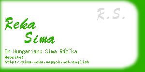 reka sima business card